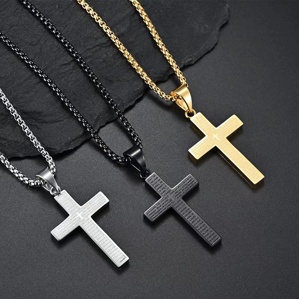 【🔥Kaufen Sie 1 und erhalten Sie 1 gratis】🙏Kreuz Halskette mit dem Vaterunser