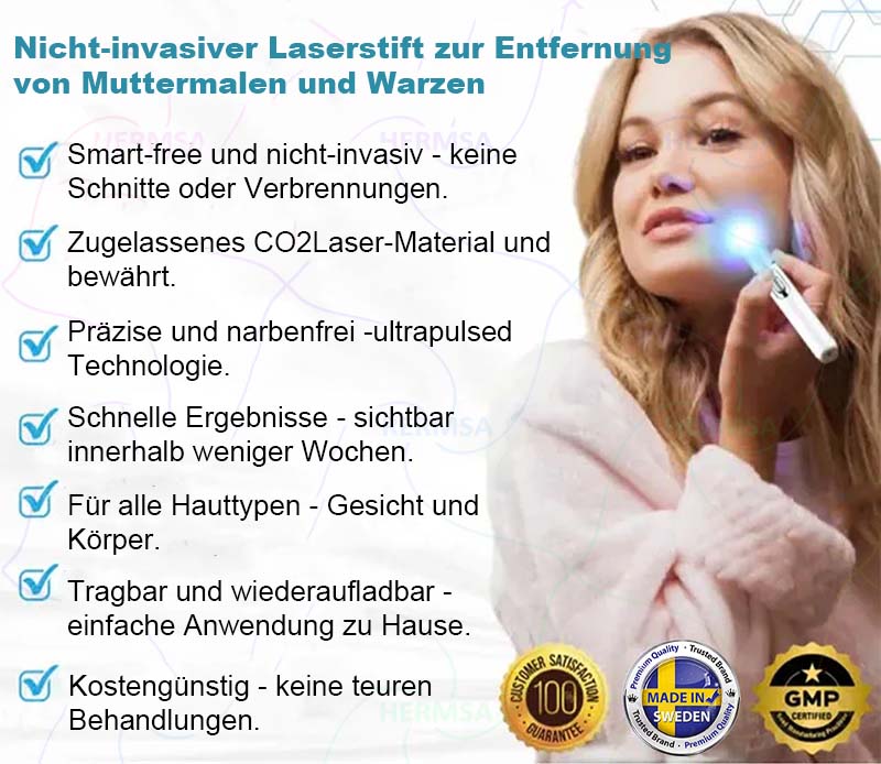 Hermsa® nicht-invasiver Laserpointer - Muttermal- und Warzenentfernung (🔥Letzter Tag 80% Rabatt)