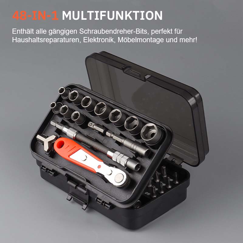 ✨ 48-in-1 Ratschen-Schraubendreher-Set – Ein Set für alles, Reparaturen leicht gemacht! 🔧