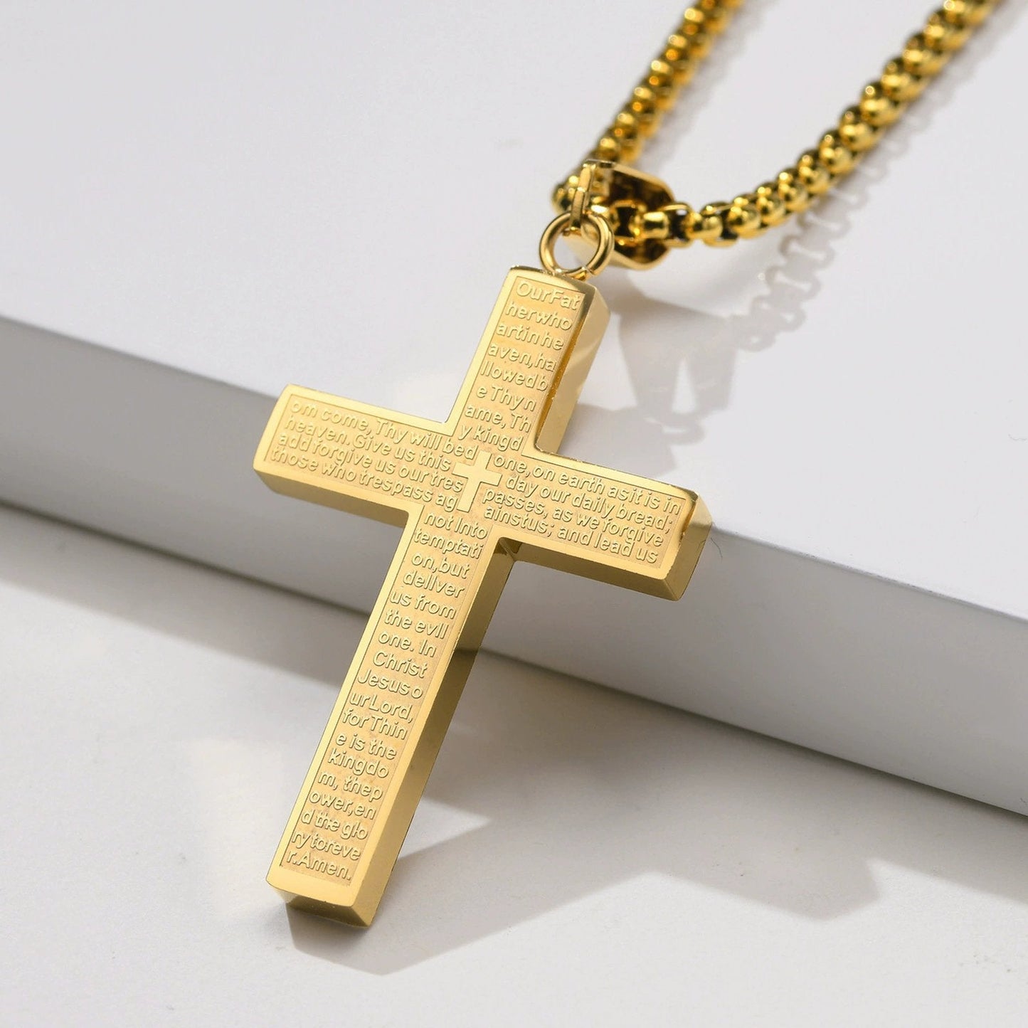 【🔥Kaufen Sie 1 und erhalten Sie 1 gratis】🙏Kreuz Halskette mit dem Vaterunser