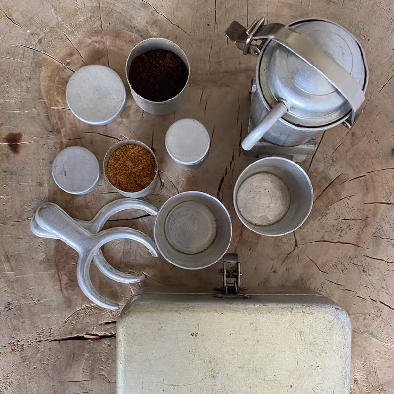 Extra SELTENES Sammlerstück Camping-Kaffee-Set