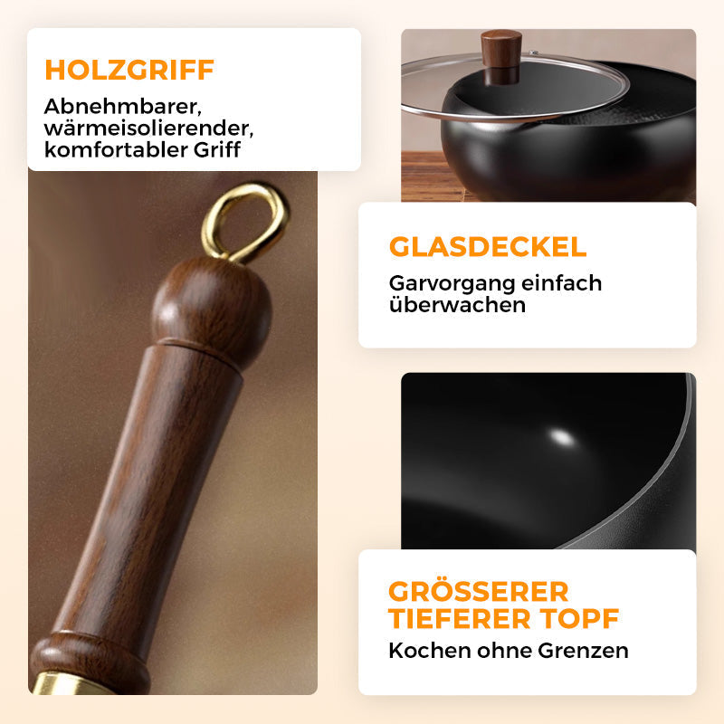 ✨LETZTER TAG VERKAUF 50% RABATT✨Unbeschichteter dicker Eisentopf