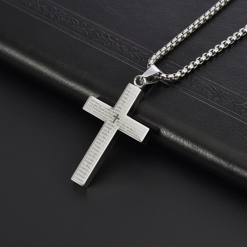 【🔥Kaufen Sie 1 und erhalten Sie 1 gratis】🙏Kreuz Halskette mit dem Vaterunser