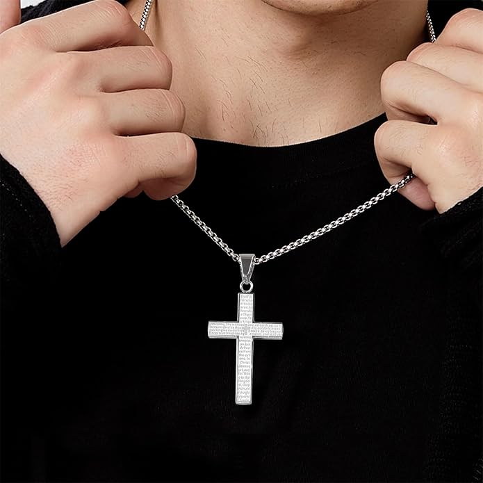【🔥Kaufen Sie 1 und erhalten Sie 1 gratis】🙏Kreuz Halskette mit dem Vaterunser