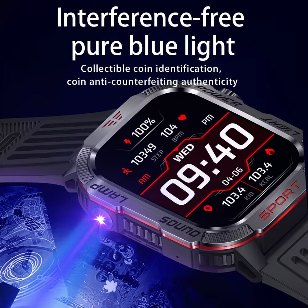 🔥 Letzter Tag 70 % RABATT – Militärische Outdoor-Sport-Smartwatch für Herren für Android und iOS