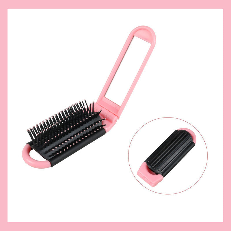 ✨ Faltbare Luftkissen-Massagebürste mit Spiegel – Kompakt & praktisch – jederzeit perfekt gestylt! 💖