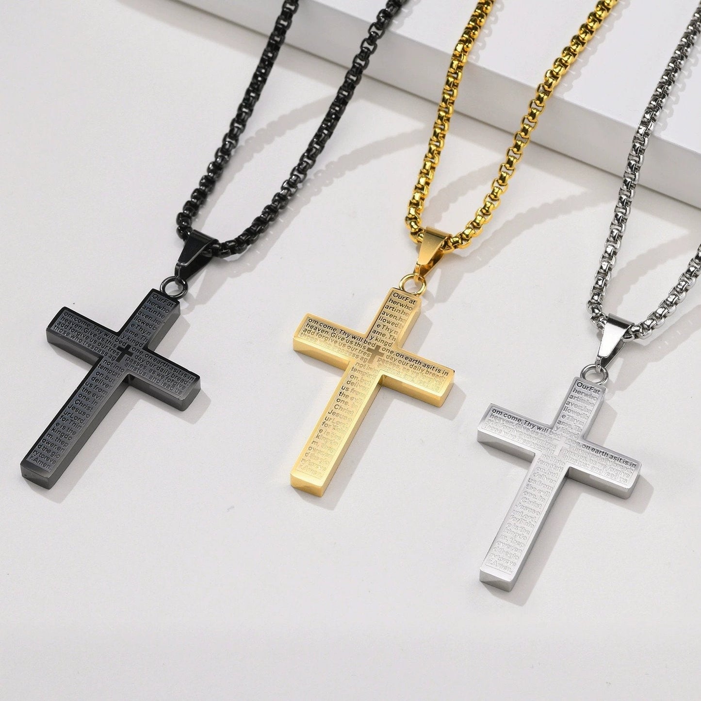 【🔥Kaufen Sie 1 und erhalten Sie 1 gratis】🙏Kreuz Halskette mit dem Vaterunser