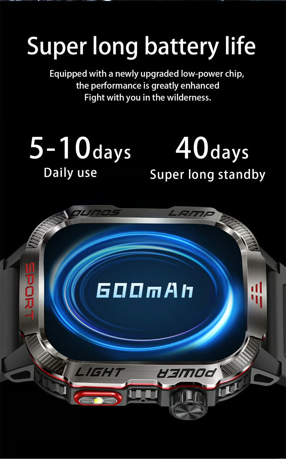 🔥 Letzter Tag 70 % RABATT – Militärische Outdoor-Sport-Smartwatch für Herren für Android und iOS