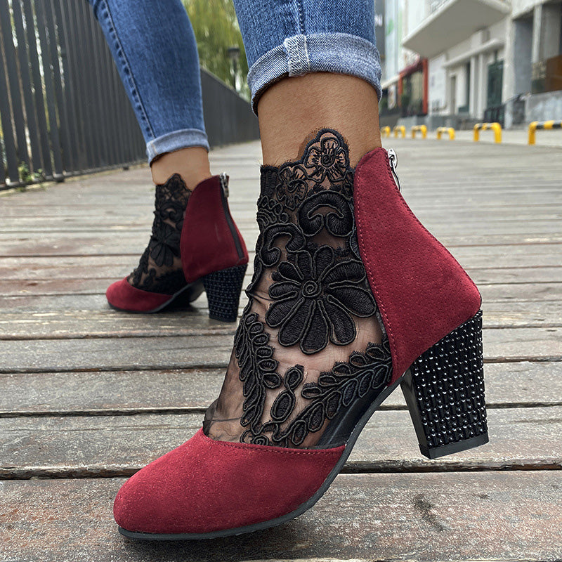 Damen High Heels mit eleganter Spitze für den Sommer/Women's high heels with elegant lace for summer