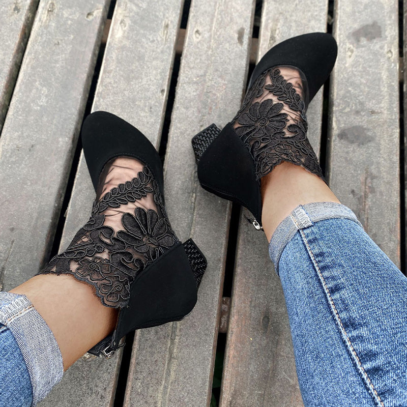Damen High Heels mit eleganter Spitze für den Sommer/Women's high heels with elegant lace for summer