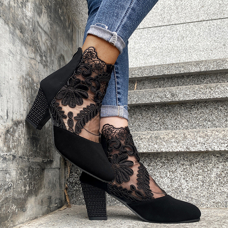 Damen High Heels mit eleganter Spitze für den Sommer/Women's high heels with elegant lace for summer
