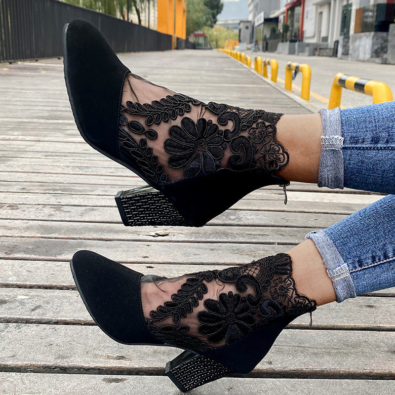 Damen High Heels mit eleganter Spitze für den Sommer/Women's high heels with elegant lace for summer