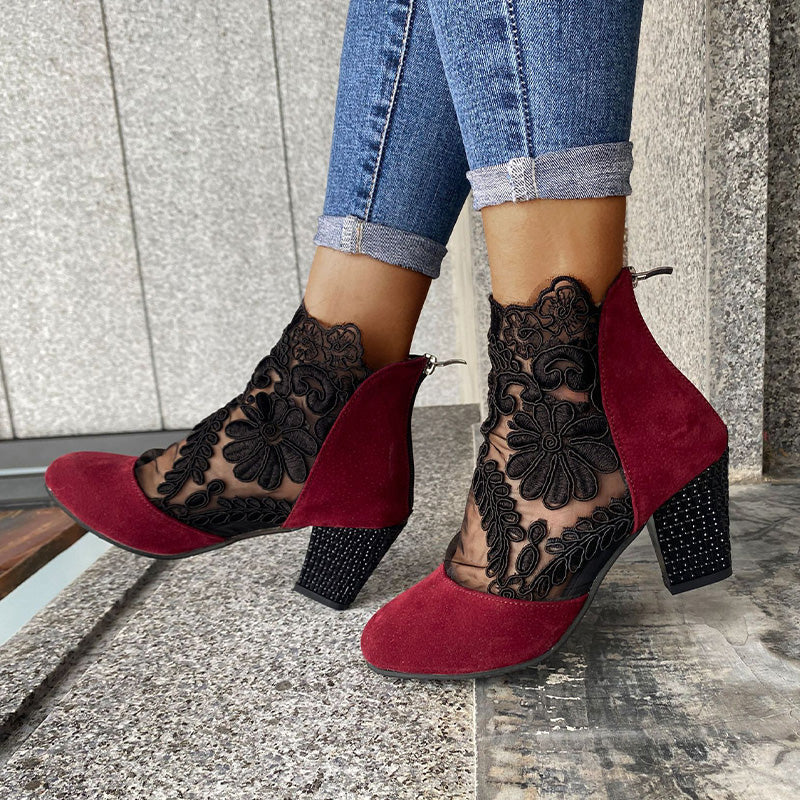 Damen High Heels mit eleganter Spitze für den Sommer/Women's high heels with elegant lace for summer