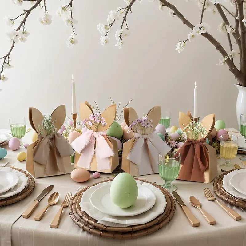 🔥🐇 Boho Bunny påskegodteposer (✨24 stk)