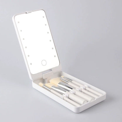 Drehbarer LED-Schminkbox-Klappspiegel