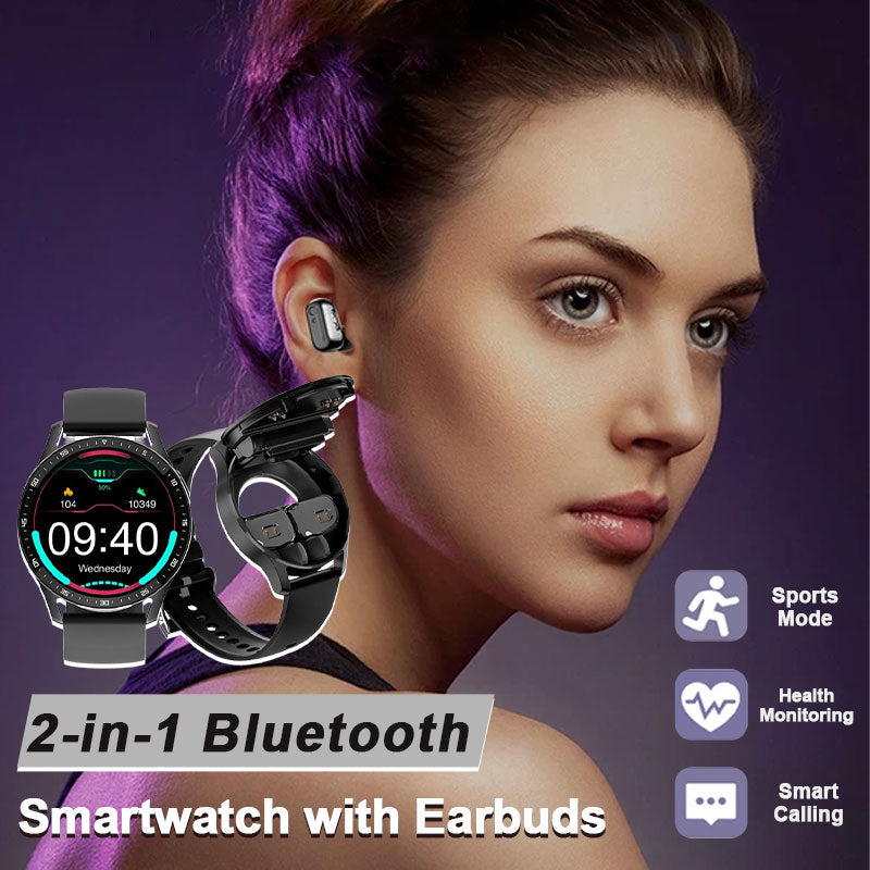 ⌚️ 2-in-1 Bluetooth Smartwatch mit Ohrhörern - ntelligent · Gesund · Musik überall 🎵