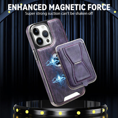 Magnetische Handy-Schutzhülle aus Leder mit multifunktionalem Kartenhalter