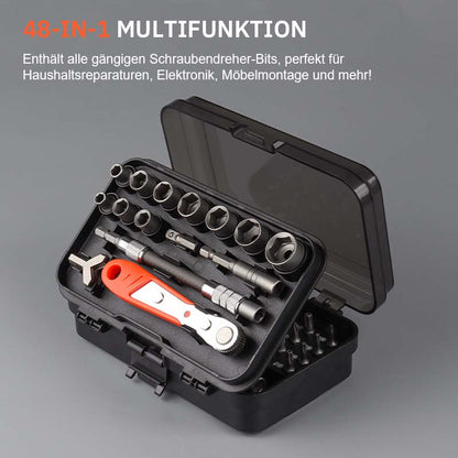 ✨ 48-in-1 Ratschen-Schraubendreher-Set – Ein Set für alles, Reparaturen leicht gemacht! 🔧