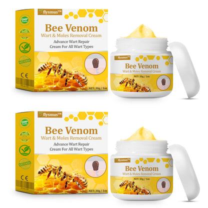 🐝 flysmus™ Starke Bienengiftcreme, zertifiziert von der Dänischen Dermatologischen Gesellschaft (DDS) - Hilft bei hartnäckigen Warzen, Hautwucherungen, Hautläsionen, Infektionen, Narbenbildung und gleicht Unebenheiten aus hud👨‍⚕️