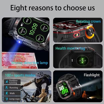 🔥 Letzter Tag 70 % RABATT – Militärische Outdoor-Sport-Smartwatch für Herren für Android und iOS