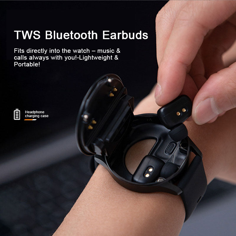 ⌚️ 2-in-1 Bluetooth Smartwatch mit Ohrhörern - ntelligent · Gesund · Musik überall 🎵