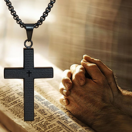 【🔥Kaufen Sie 1 und erhalten Sie 1 gratis】🙏Kreuz Halskette mit dem Vaterunser