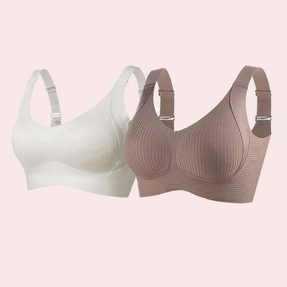 🎁Gerippter Push-up-BH für Damen mit verstellbaren Bügeln