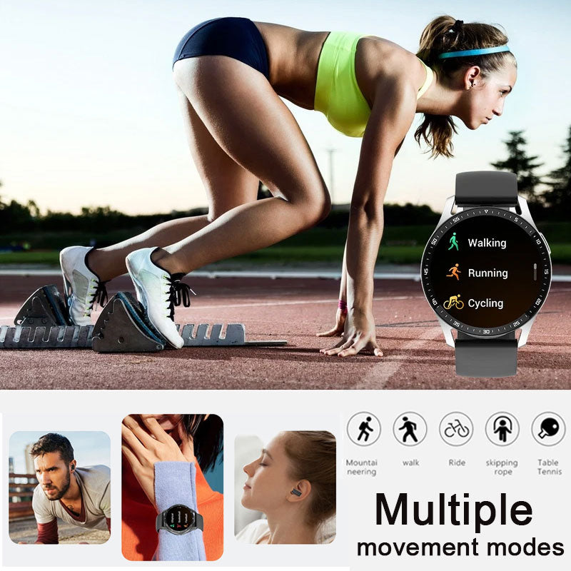 ⌚️ 2-in-1 Bluetooth Smartwatch mit Ohrhörern - ntelligent · Gesund · Musik überall 🎵
