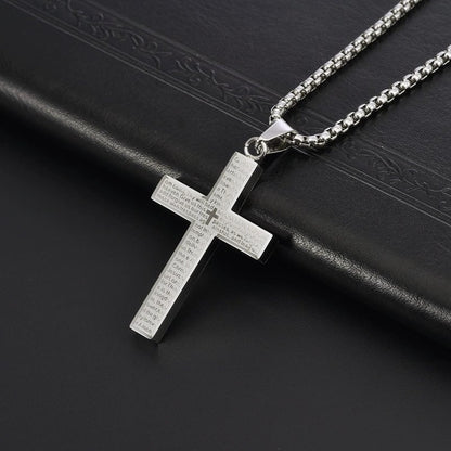 【🔥Kaufen Sie 1 und erhalten Sie 1 gratis】🙏Kreuz Halskette mit dem Vaterunser