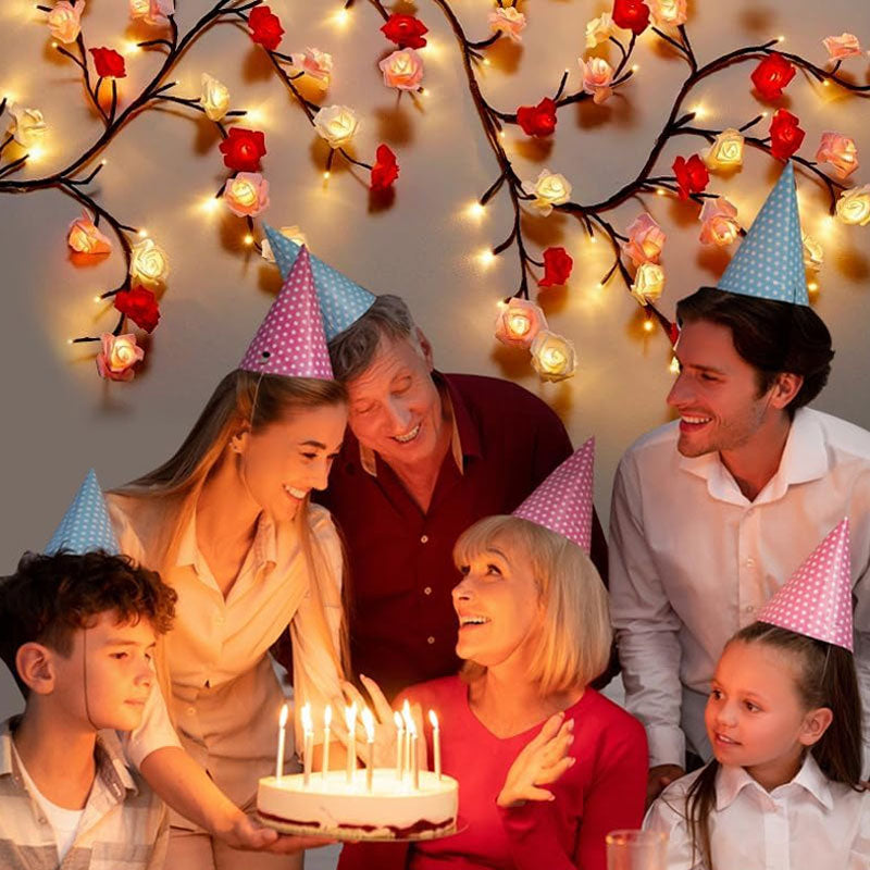 LED-Simulations-Rattanlicht