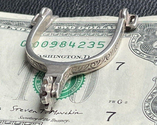 Vintage Western Spurs Sterling Silber Geldklammer