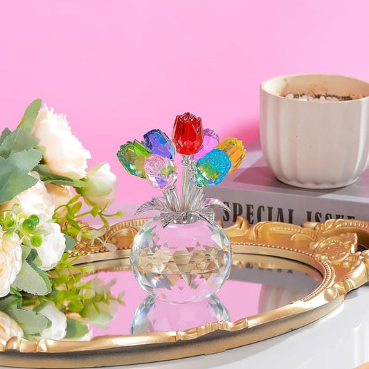 🌈✨ Krystallblomst Prisma Vase ✨🌈