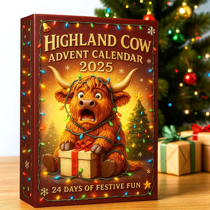🐮Highland Cow Adventskalender 2025🎄✨ - 3D Handmade Highland Cow Doll(24Pcs)