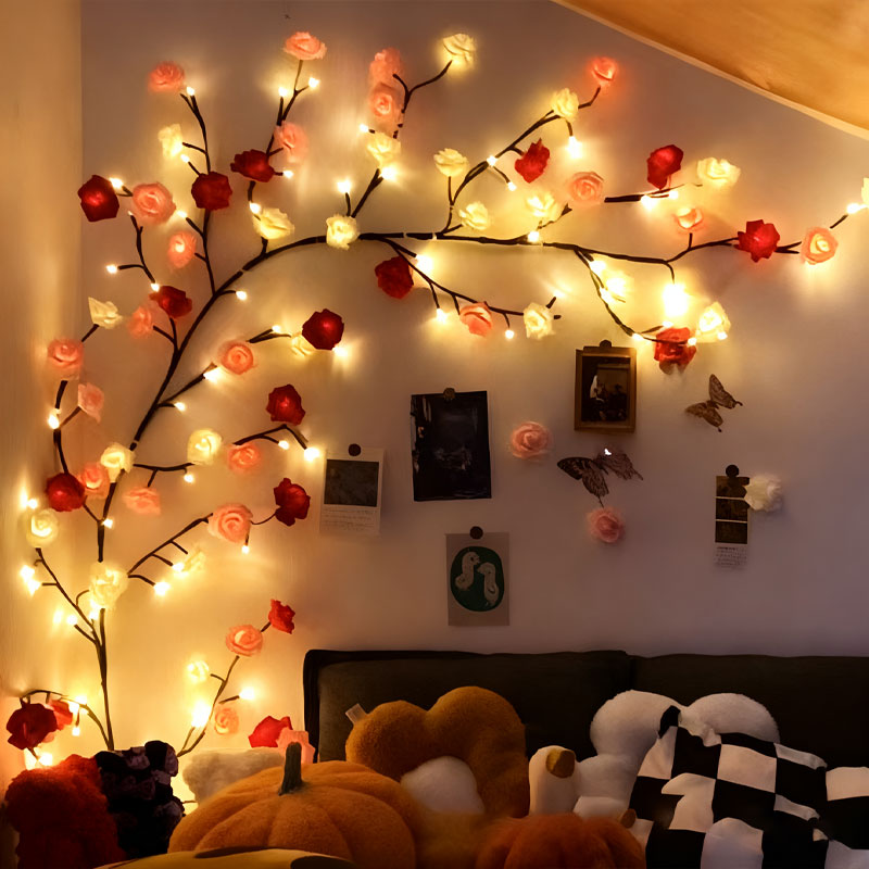 LED-Simulations-Rattanlicht