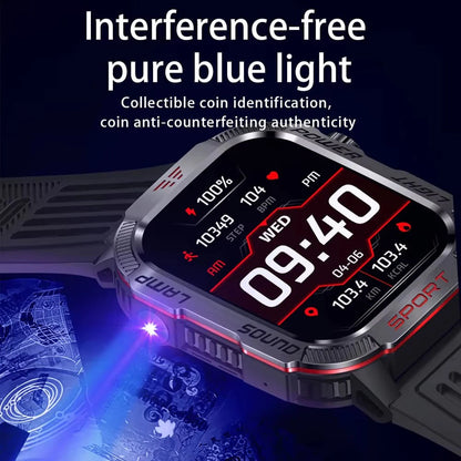🔥 Letzter Tag 70 % RABATT – Militärische Outdoor-Sport-Smartwatch für Herren für Android und iOS