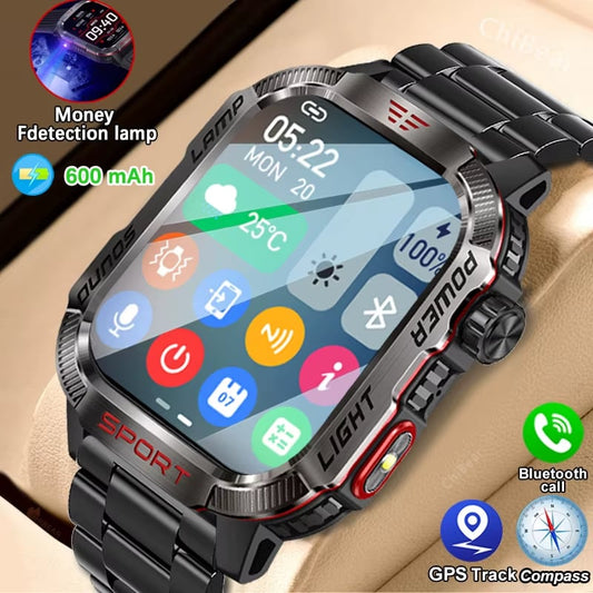 🔥 Letzter Tag 70 % RABATT – Militärische Outdoor-Sport-Smartwatch für Herren für Android und iOS