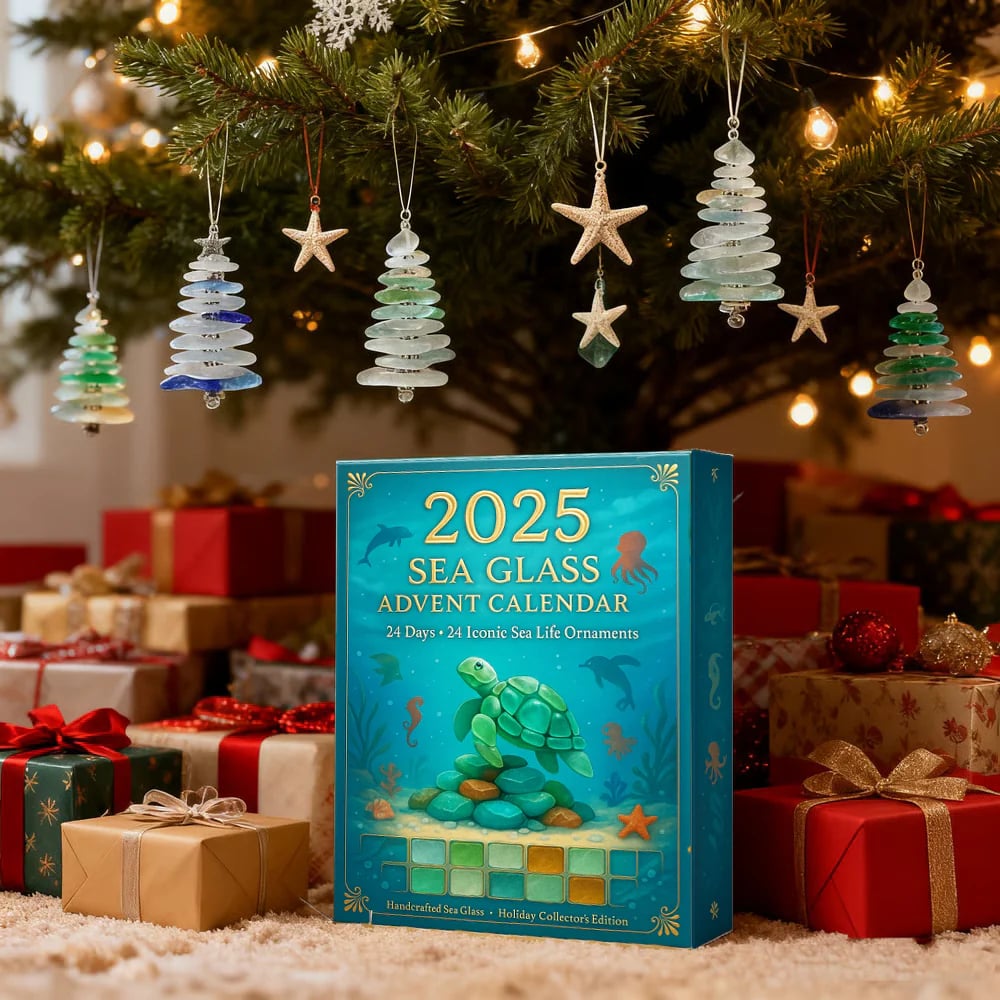 🔥Limitierte Auflage, nur noch 100 Sets verfügbar! – 🌊2025 Sea Glass Adventskalender · Schätze des Meeres