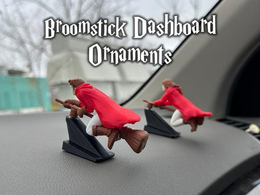 🚗Fantasy bildekorasjon - 🧙‍♀️Hexen og trollmann kosteskaft dashborddrift ornamenter✨